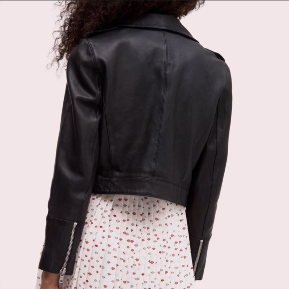 KATE SPADE LEATHER MOTO JACKET - Picture 2 of 6